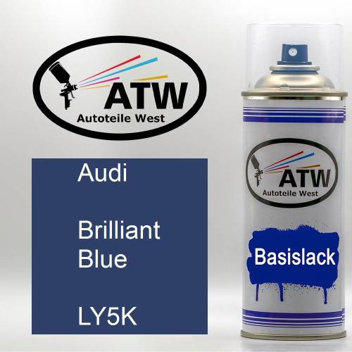 Audi, Brilliant Blue, LY5K: 400ml Sprühdose, von ATW Autoteile West.